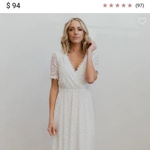 Baltic Born White Lace Maxi Dress